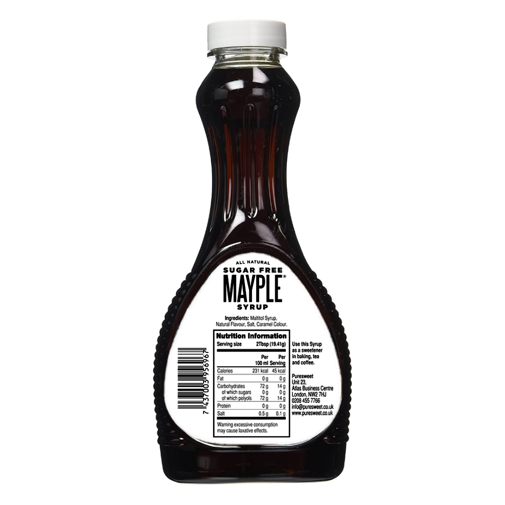 Mayple® Syrup by Puresweet 355ml, 100 Natural Sugar Free Maple Syrup