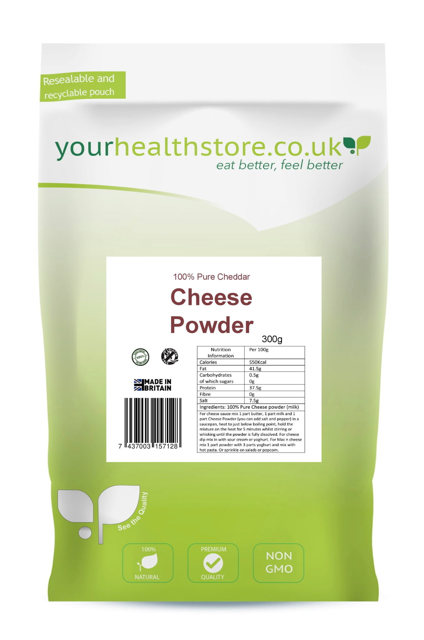 Cheese Powder Small yourhealthstore Cheese Powder 300g | yourhealthstore