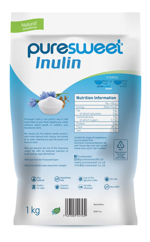 Puresweet Premium Grade Inulin 1kg, high soluble Inulin Powder