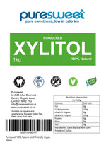 Puresweet Powdered Xylitol 1kg, 100% Natural, Tooth Friendly, Vegan, Non GMO.