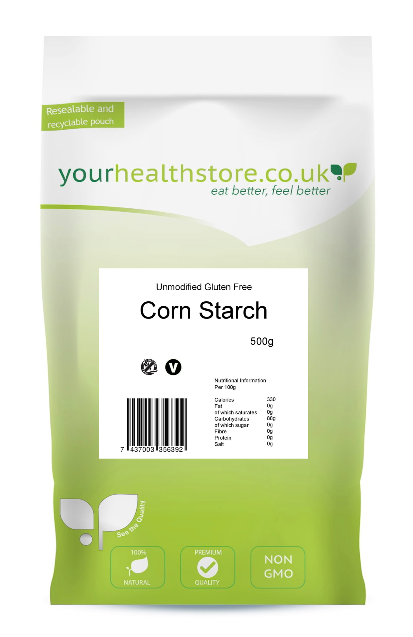 yourhealthstore Premium Gluten Free Corn Starch 500g