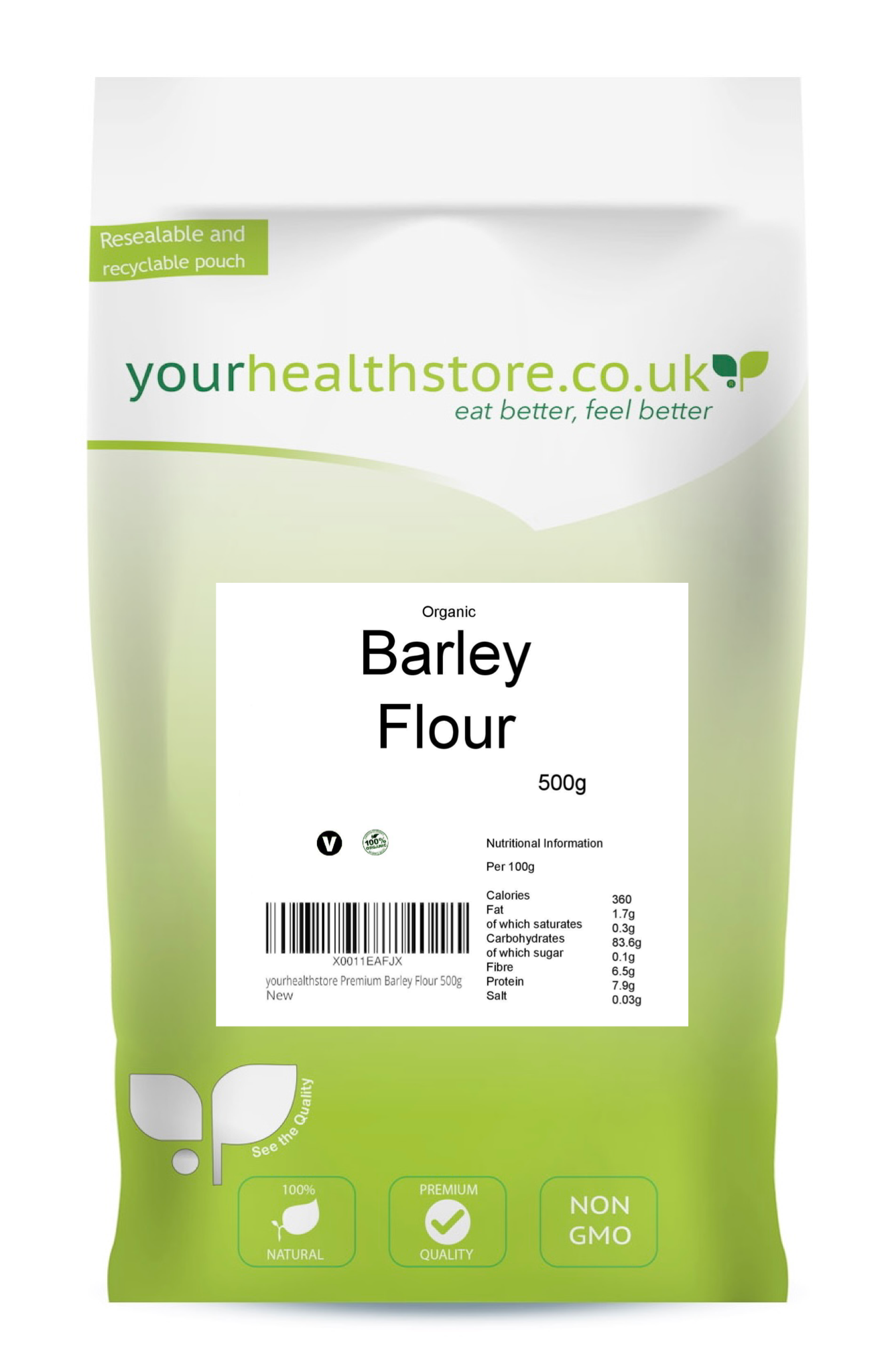 yourhealthstore Premium Barley Flour 500g