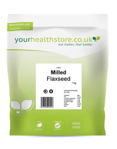 yourhealthstore® Cold Milled Flaxseed 1kg, Non GMO, Gluten Free, Vegan, (Recyclable Pouch).