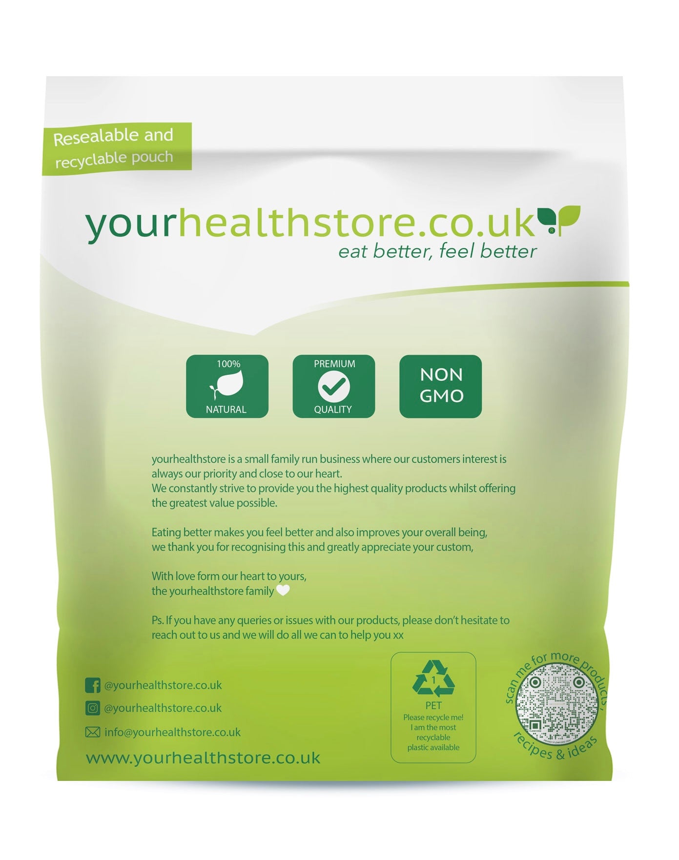 yourhealthstore Premium Oat Fibre 250g, Extra Light and Fluffy, Great for Keto King Bread, Vegan, Produced in The EU, (Recyclable Pouch)