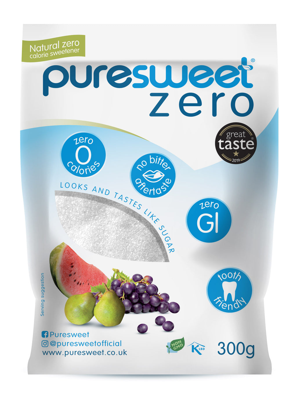 Puresweet Zero 300g Zero Calorie Sweetener, Diabetic Friendly, No Bitter Aftertaste